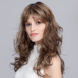 Peruka syntetyczna długa PRETTY (Z gęstą grzywką i ręcznie tkanym czubkiem Mono, bez Lace Front) - obrazek 2