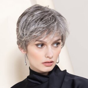 Peruka syntetyczna krótka TACT Soft (100% Ręcznie Tkana, Ear-to-Ear Lace Front) - obrazek 5