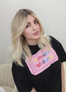 Peruka naturalna front lace mikroskóra blond bob z odrostem photo review