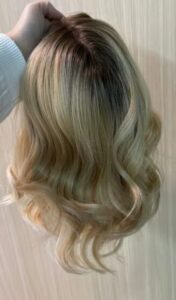 Peruka naturalna front lace mikroskóra afro balayage 4/22 photo review