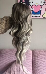 Peruka syntetyczna blond balayage fale nowa kolekcja photo review
