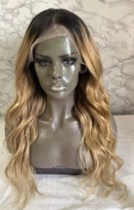 Peruka naturalna front lace mikroskóra blond z delikatnym odrostem photo review